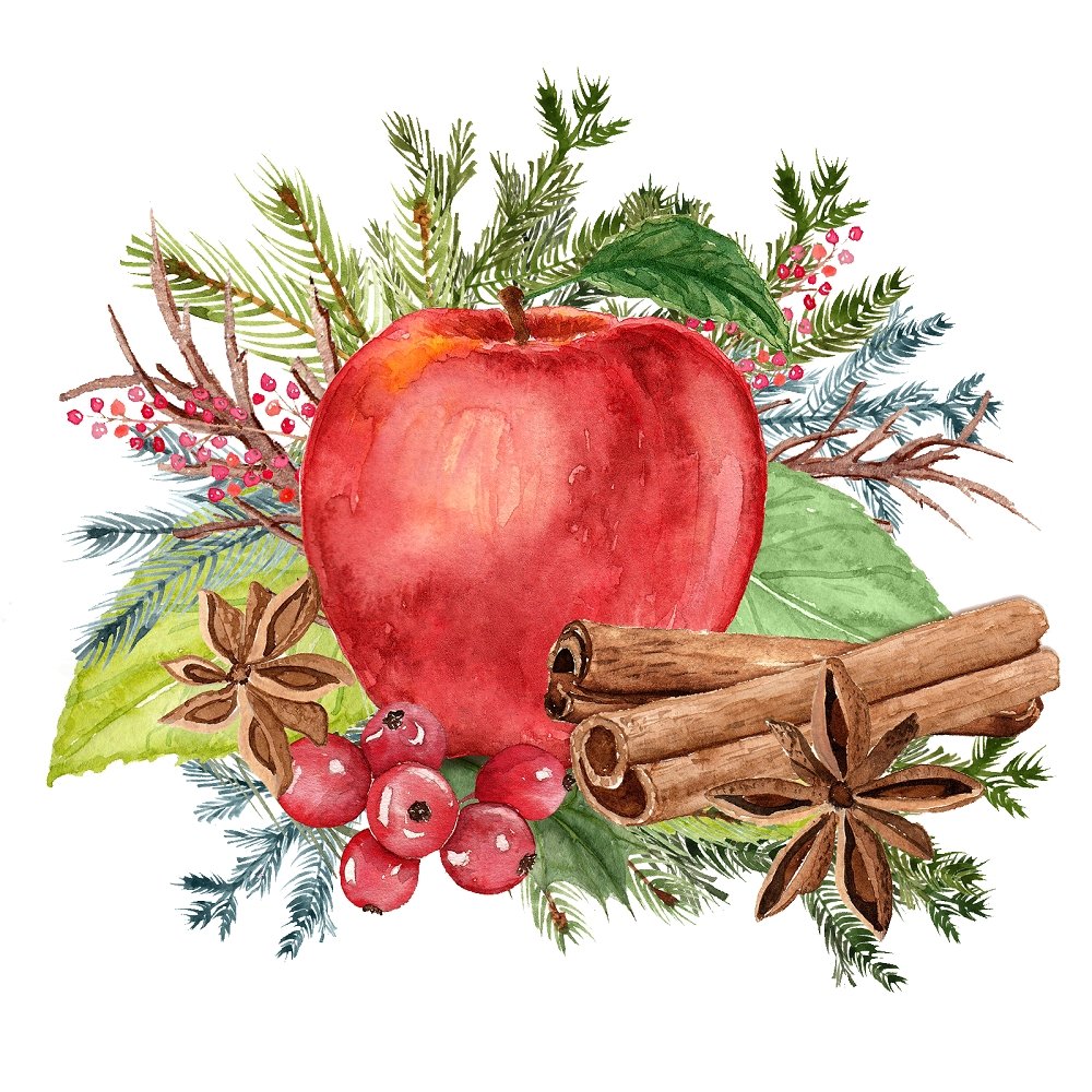 Apple Cinnamon Arrangement #1 Fabric Panel