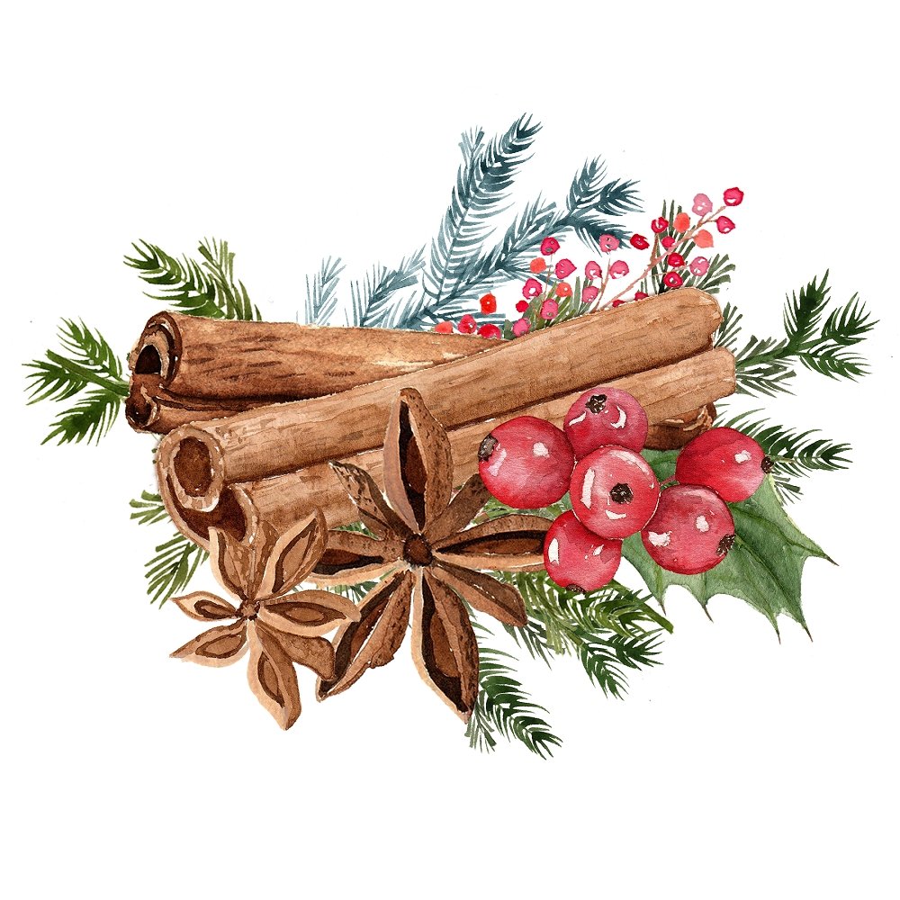 Apple Cinnamon Arrangement #2 Fabric Panel