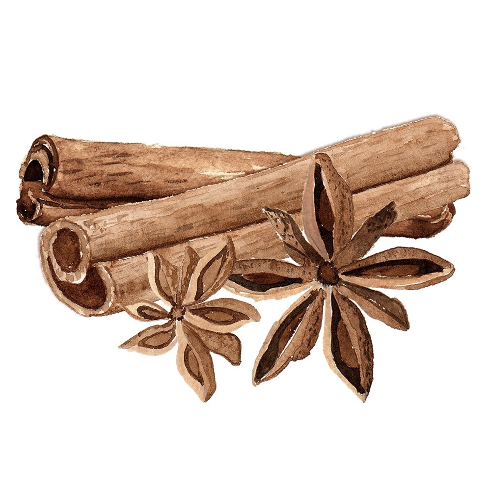 Apple Cinnamon Arrangement #4 Fabric Panel