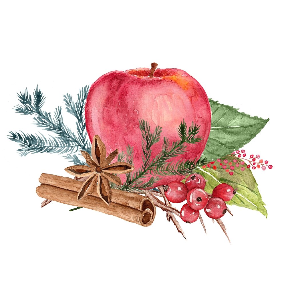 Apple Cinnamon Arrangement #5 Fabric Panel