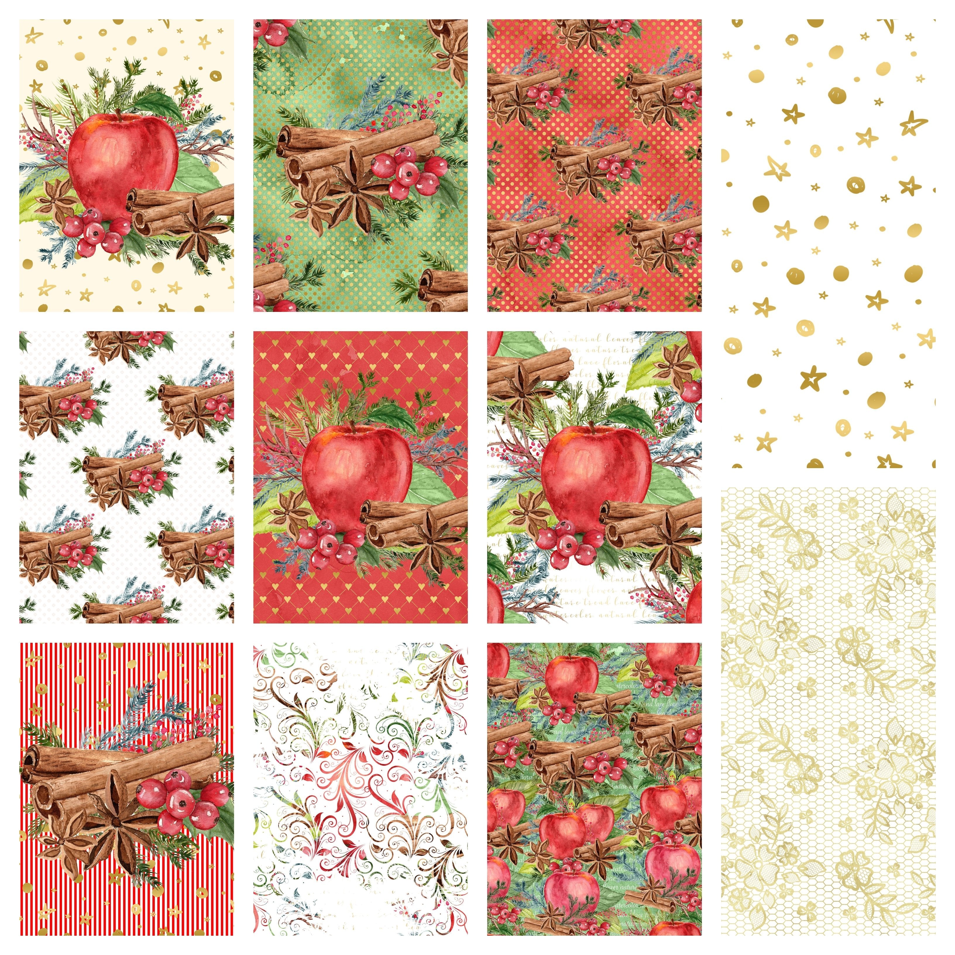 Apple Cinnamon Fabric Collection - 1/2 Yard Bundle