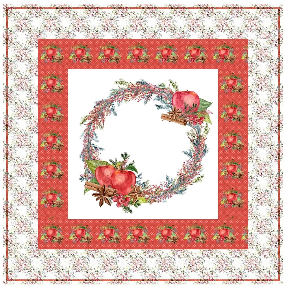 Apple Cinnamon Wreath Wall Hanging 42" x 42"