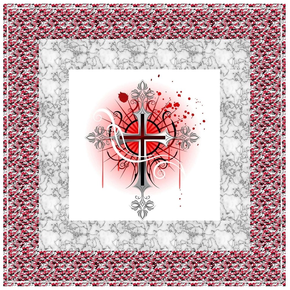 Armour of God Cross Wall Hanging 42" x 42"