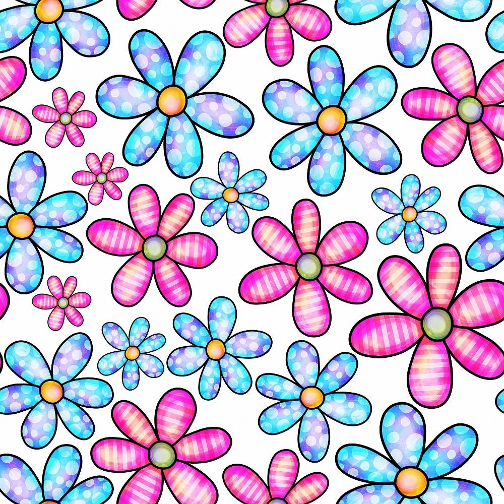 Watercolor Allover Floral Collage #3 Fabric