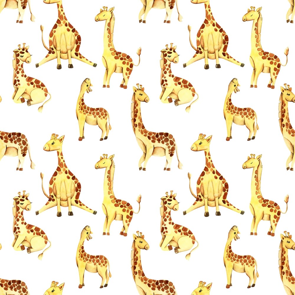 Animal Life Giraffes Fabric