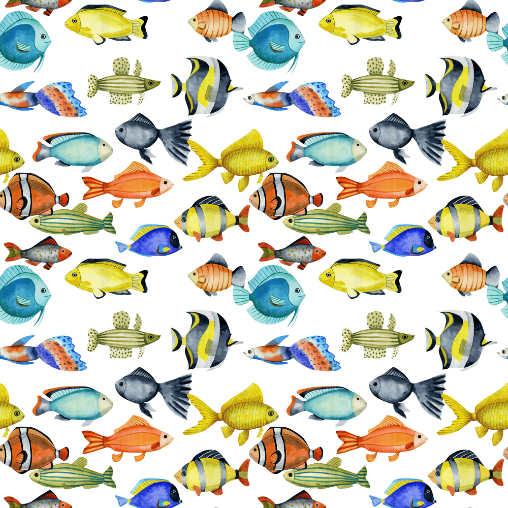 Animal Life Packed Fish Fabric
