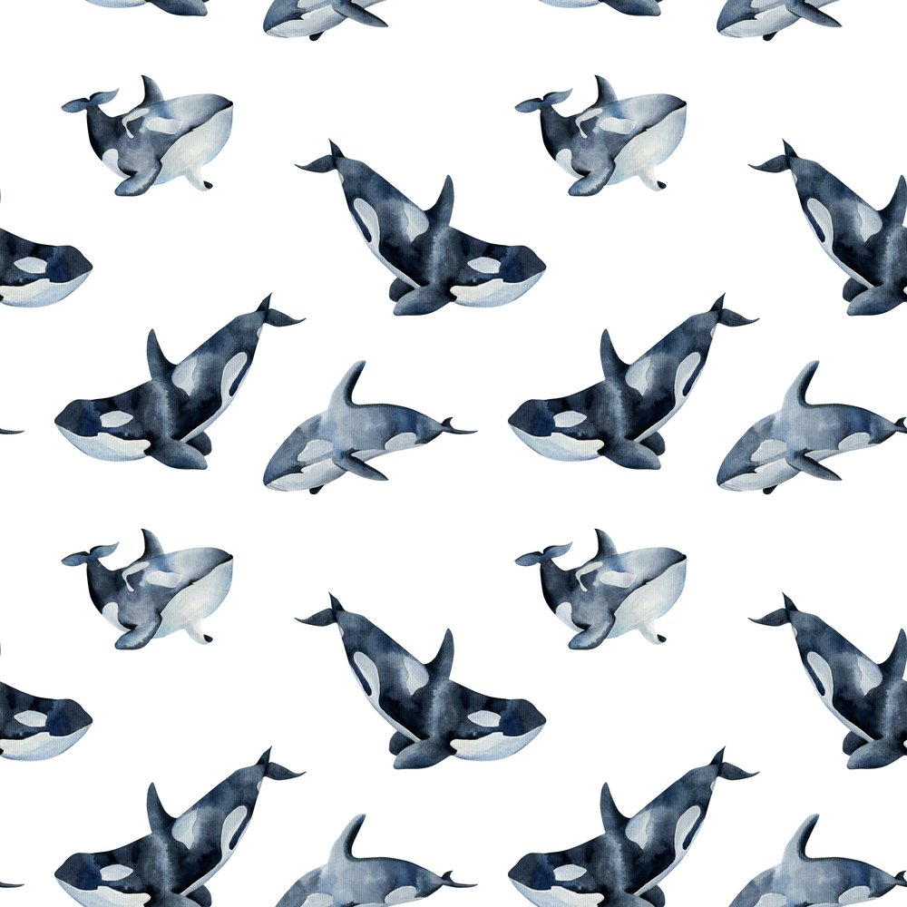 Animal Life Whales #2 Fabric