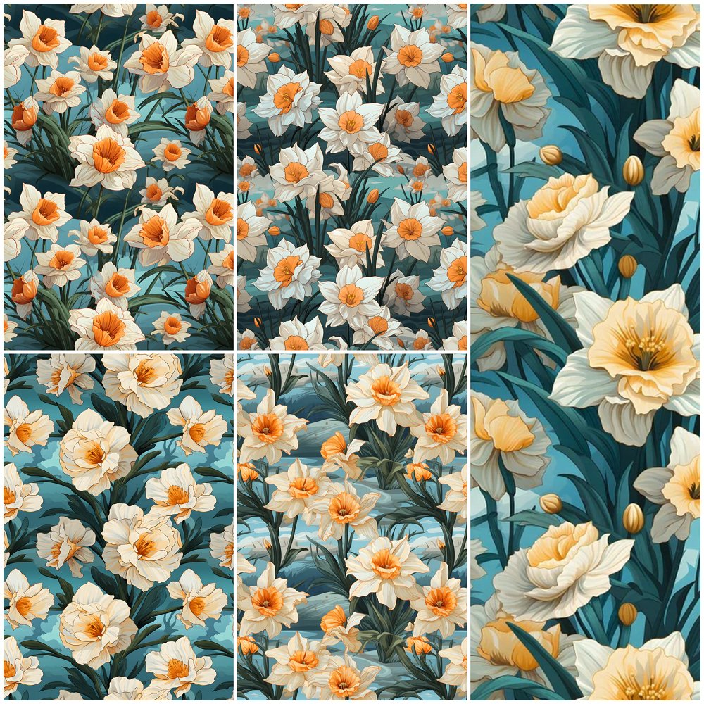 Anime Daffodils Fat Quarter Bundle - 5 Pieces