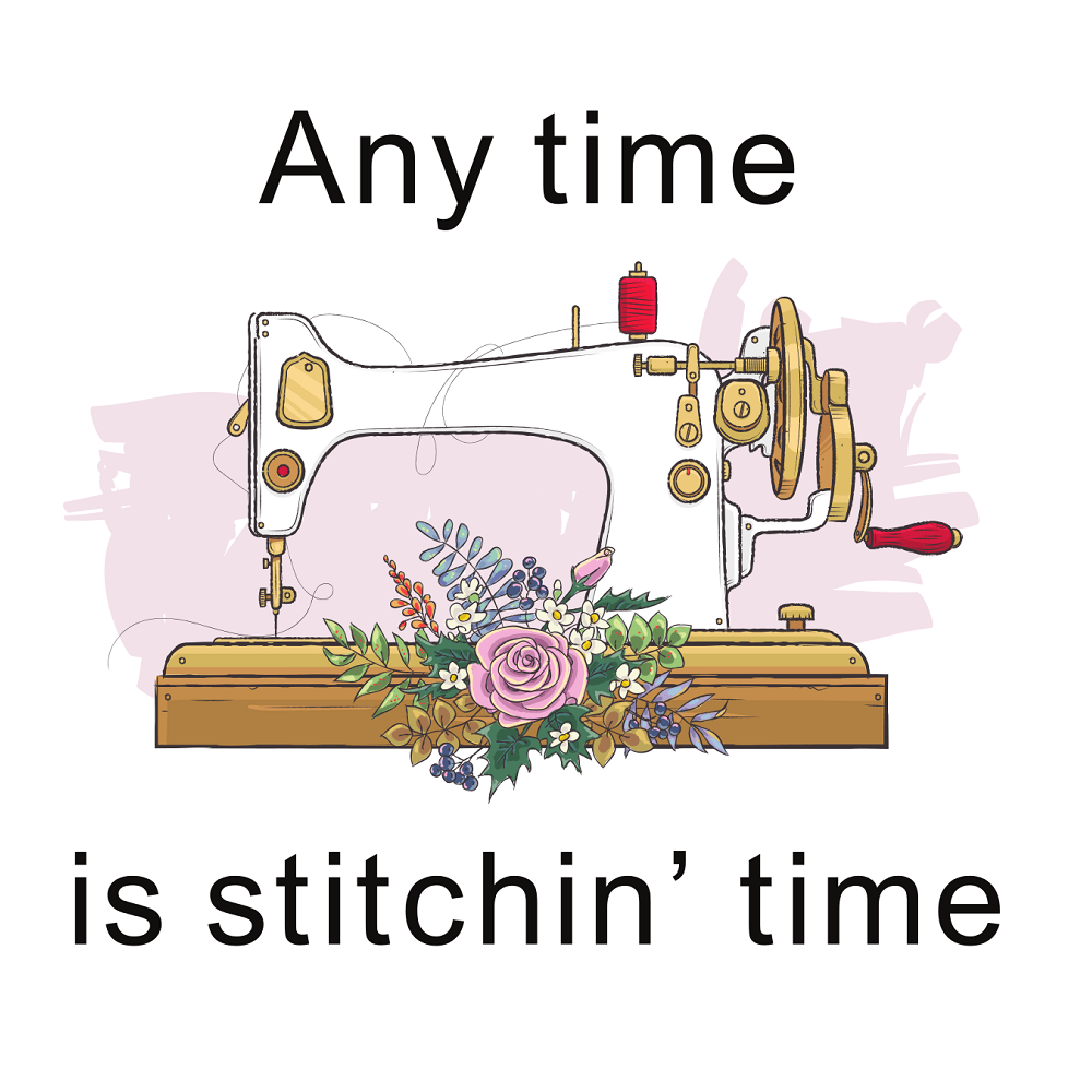 Any Time Is Stitchin' Time Fabric Panel