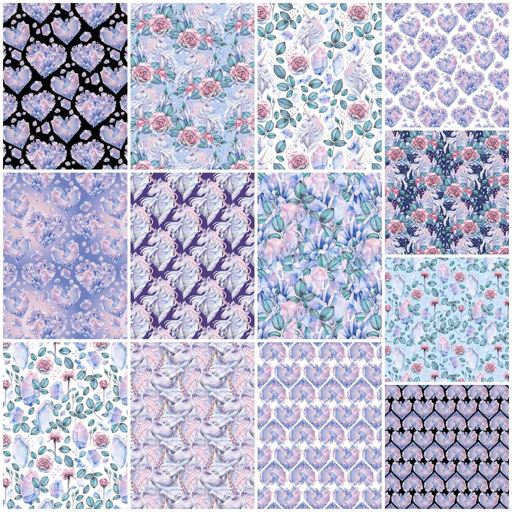 Unicorn Fantasy Fat Quarter Bundle - 13 Pieces