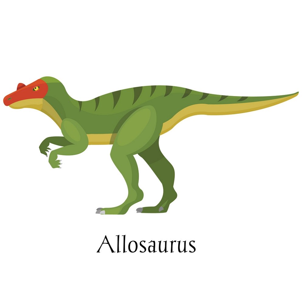 Allosaurus Dinosaur Fabric Panel