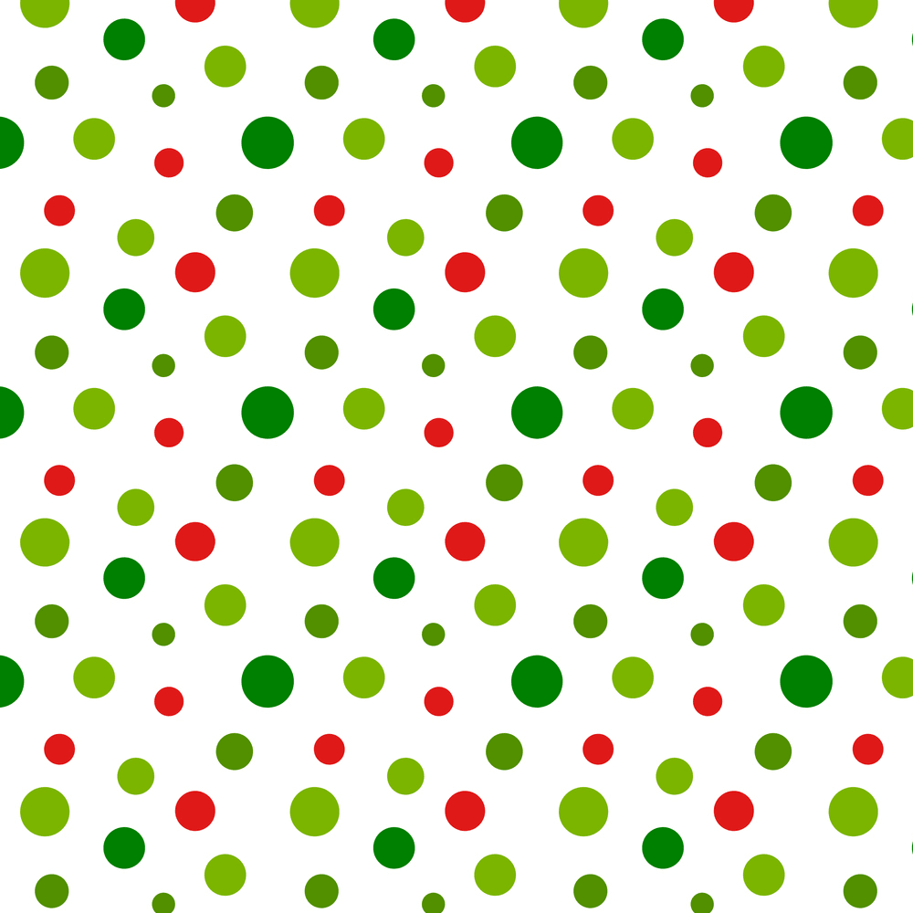 Allover Christmas Dots Fabric - Red/Green