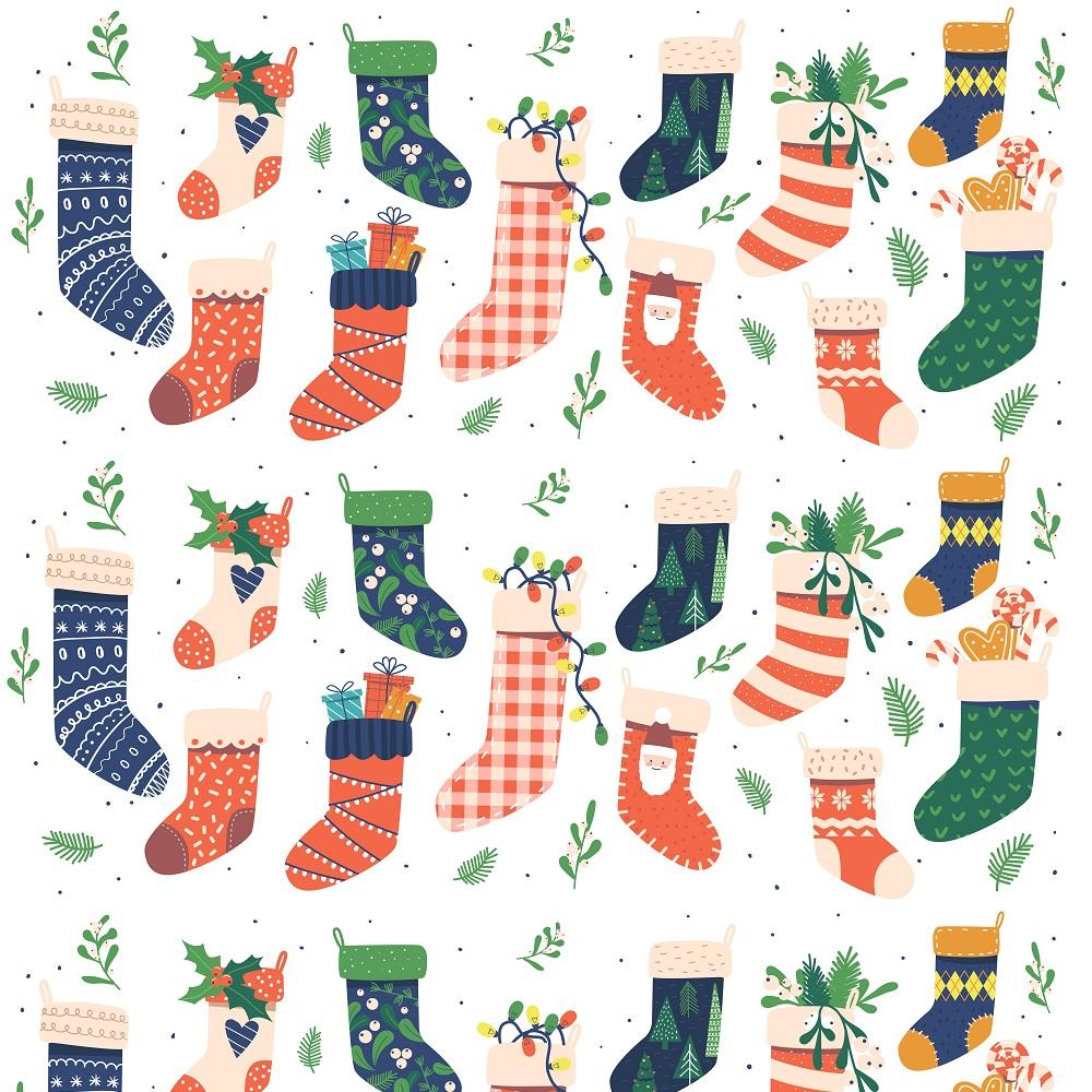 Allover Christmas Stockings Fabric
