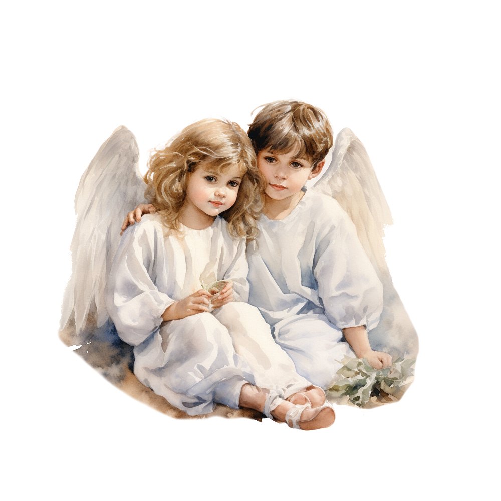 Angel Children Portrait #1 Fabric Panel