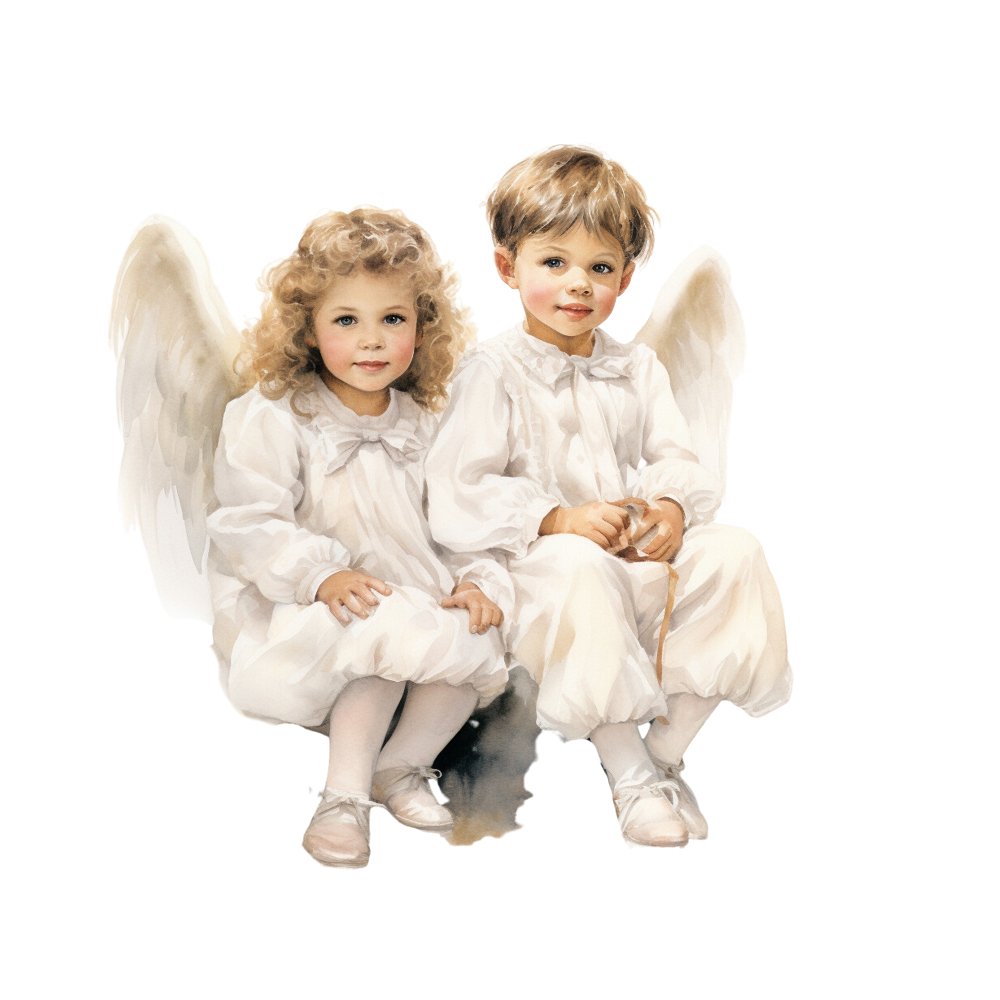 Angel Children Portrait #2 Fabric Panel
