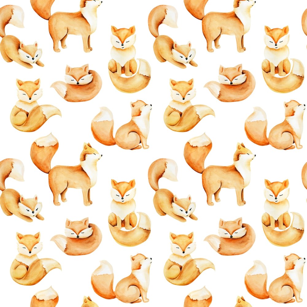 Animal Life Foxes Fabric