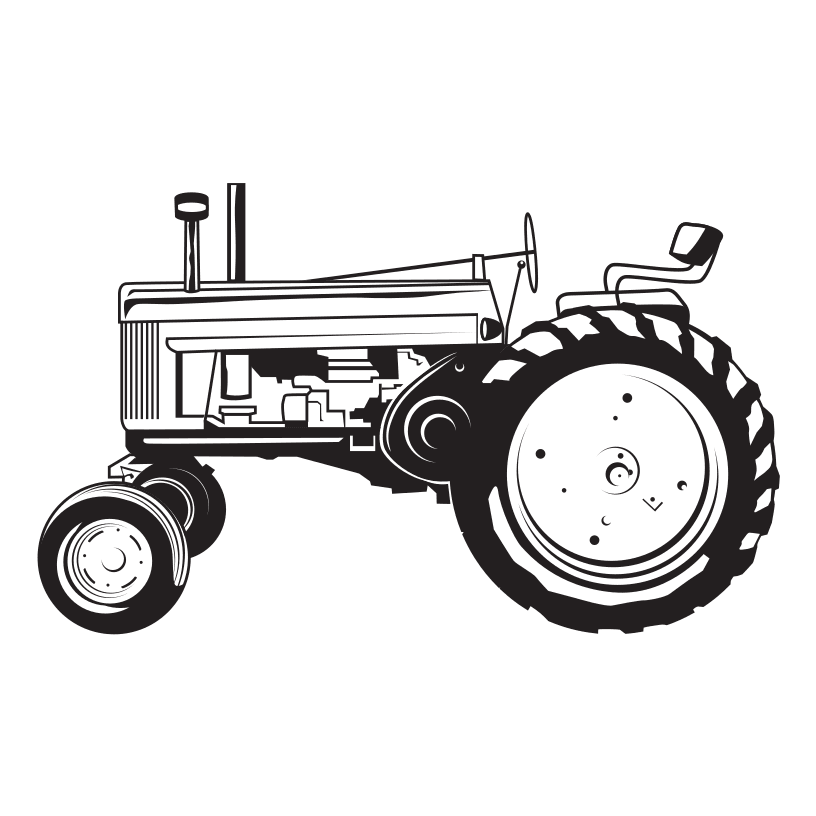 Tractor Fabric Panel - White