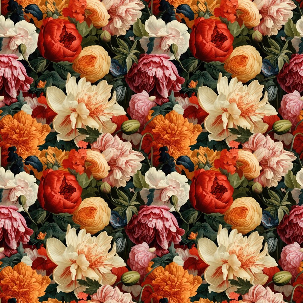 Vintage Floral Wall Fabric