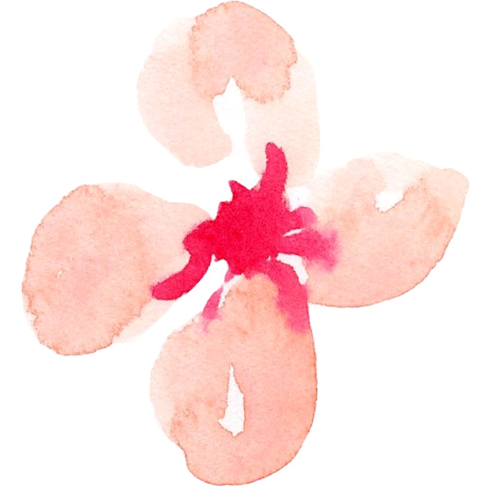 Watercolor Cherry Blossom Fabric Panel - Light Pink