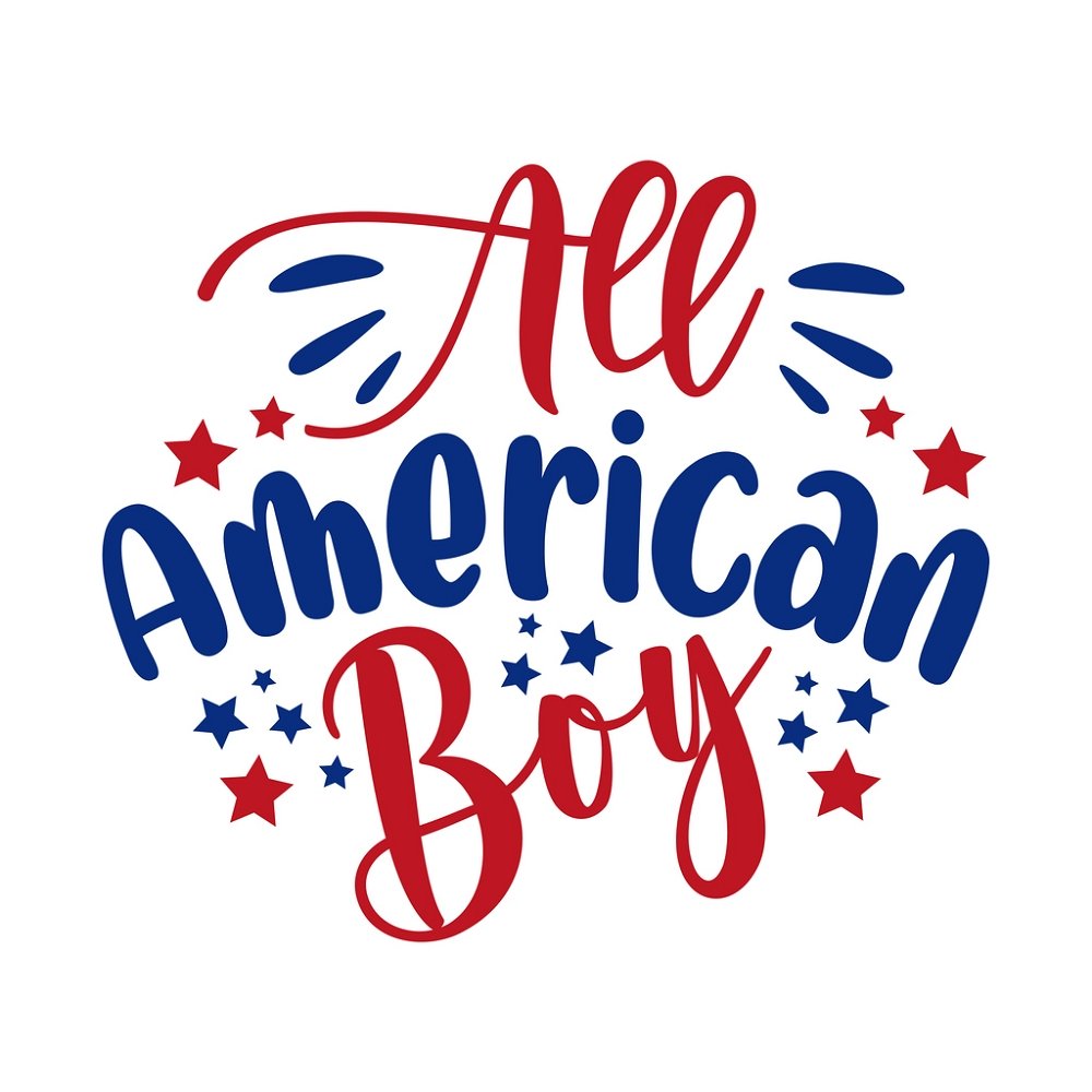 All American Boy Fabric Panel
