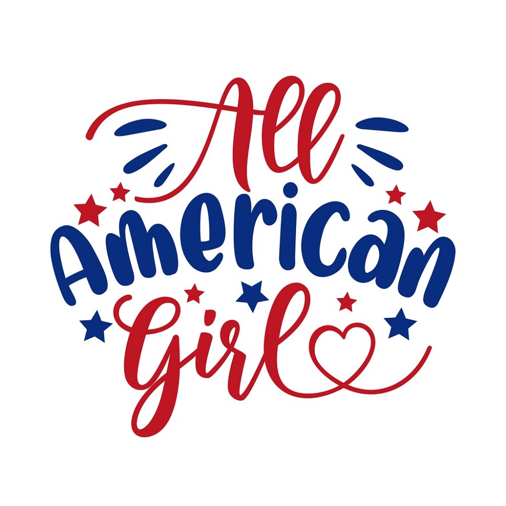 All American Girl Fabric Panel