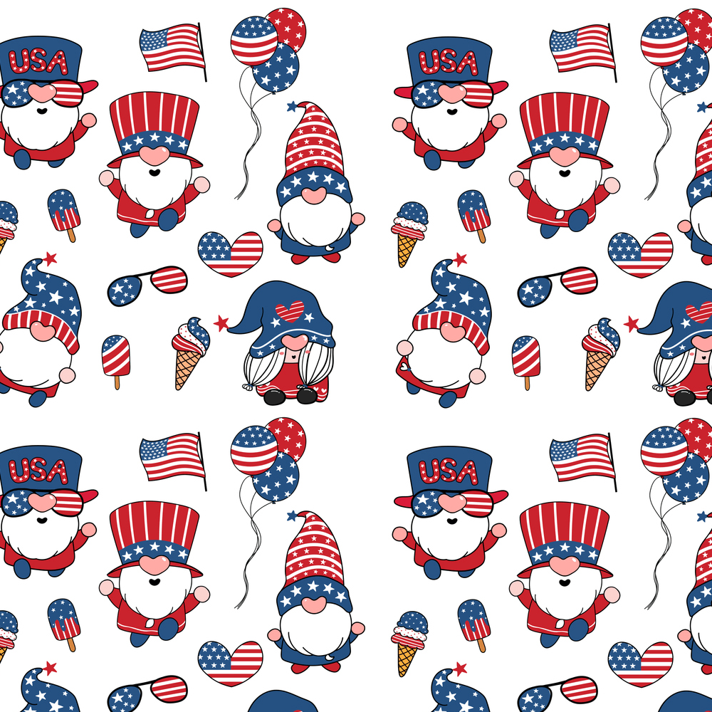 All American Gnomes Fabric