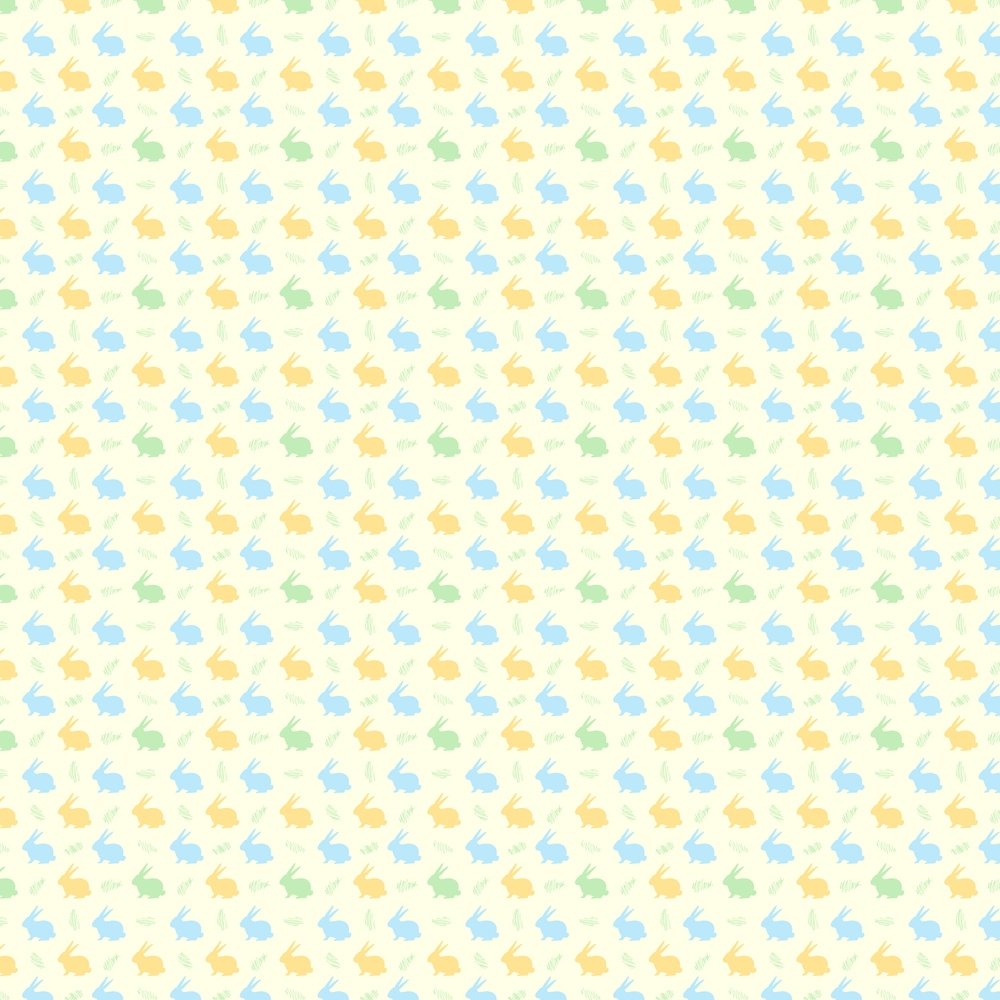 All Over Easter Bunny Fabric - Yellow