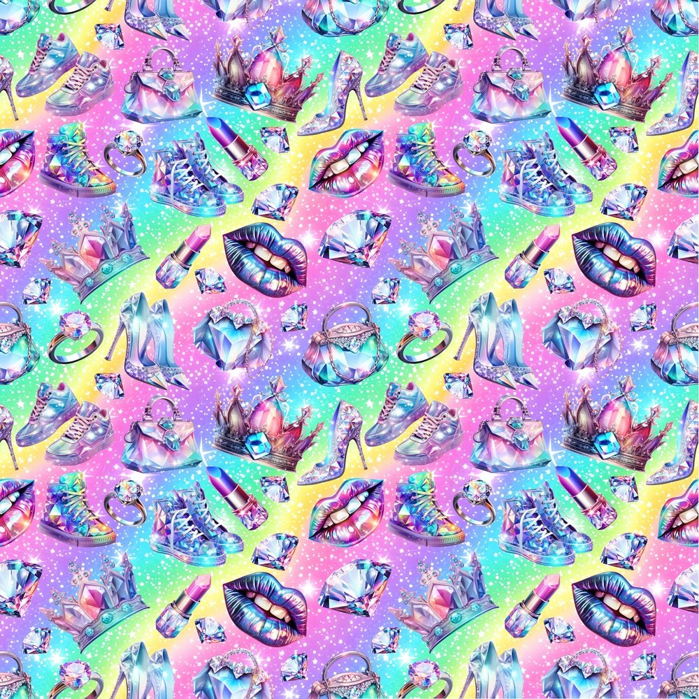 Vibrant Rainbow Fashion Fabric