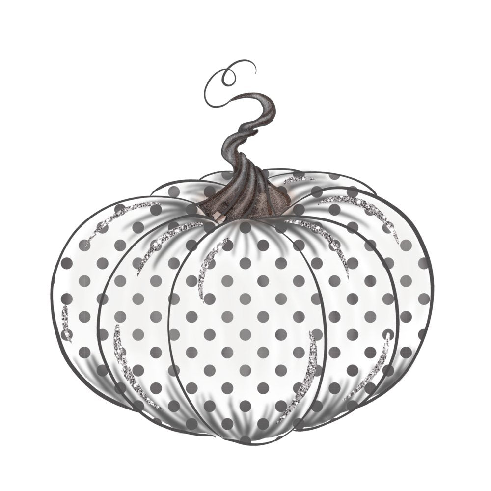 Vintage Trick or Treat Pumpkin White Fabric Panel