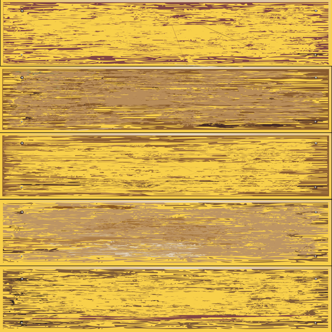 Vintage Wood Planks Fabric - Yellow
