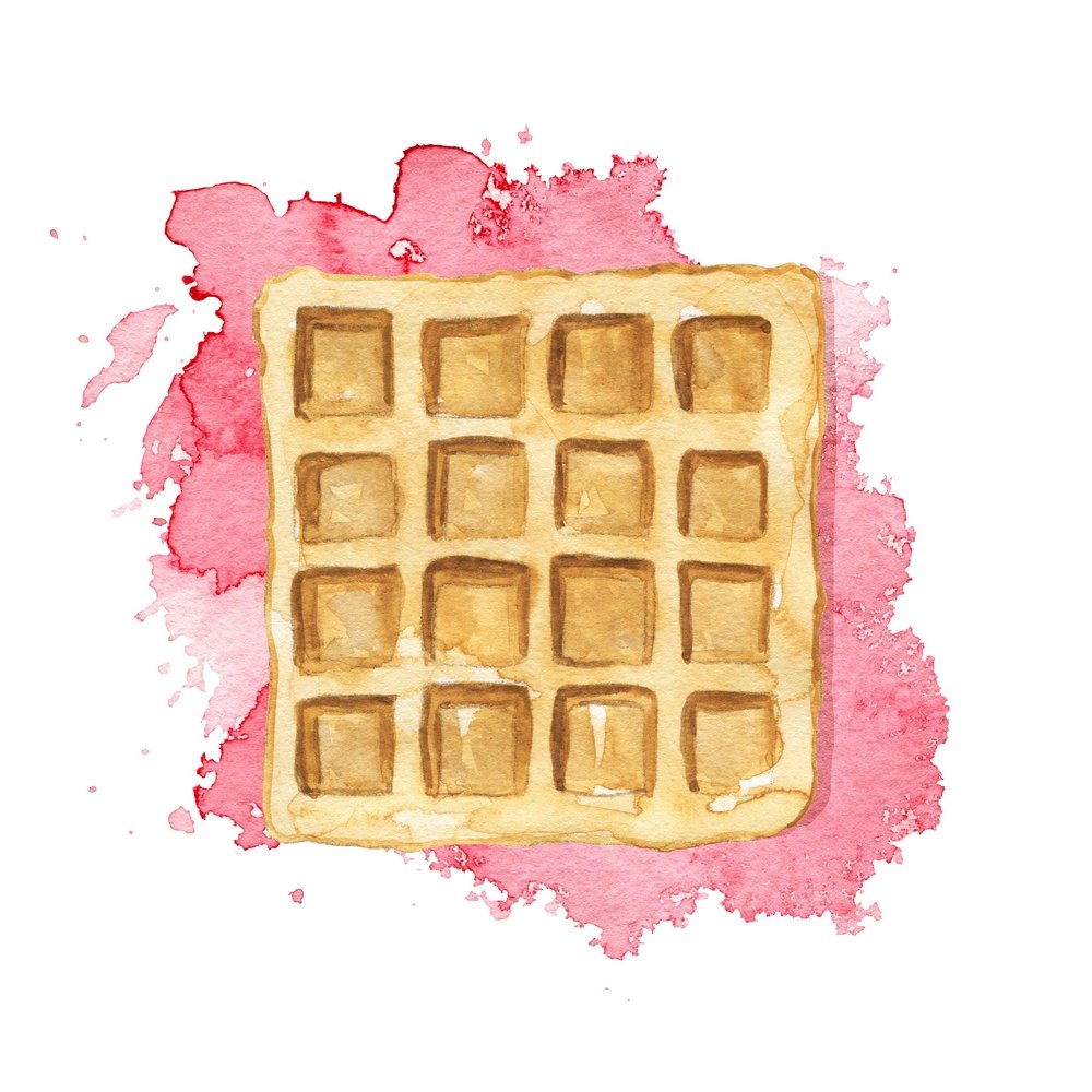 Waffles & Red Jam Fabric Panel