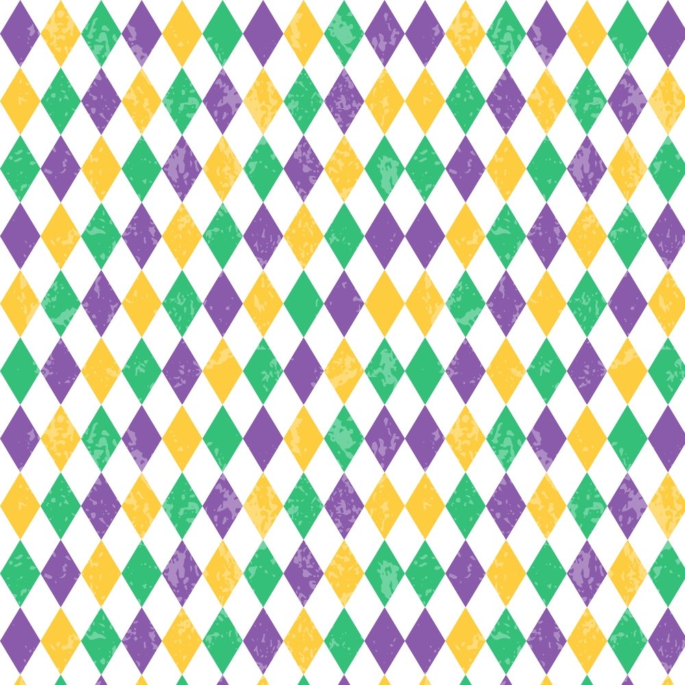 Textured Mardi Gras Diamond Fabric