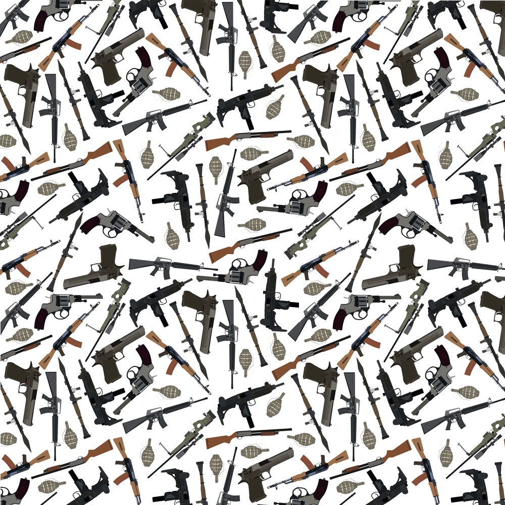 Various Weapons Fabric - White
