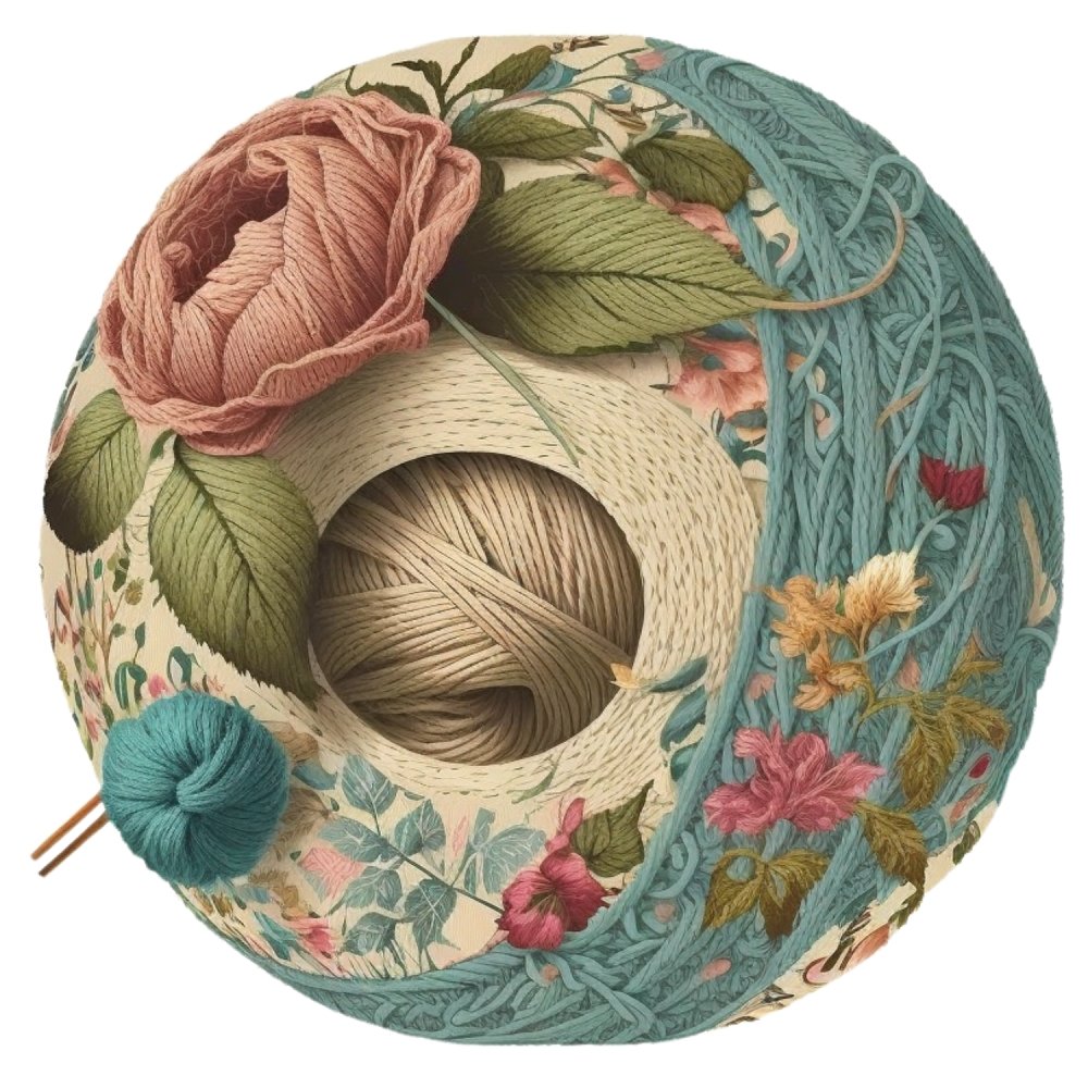 Vintage & Floral Sewing Accessory #2 Fabric Panel