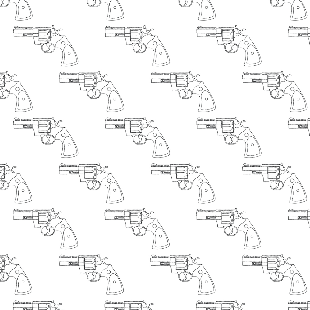 Vintage Revolver Fabric - Black