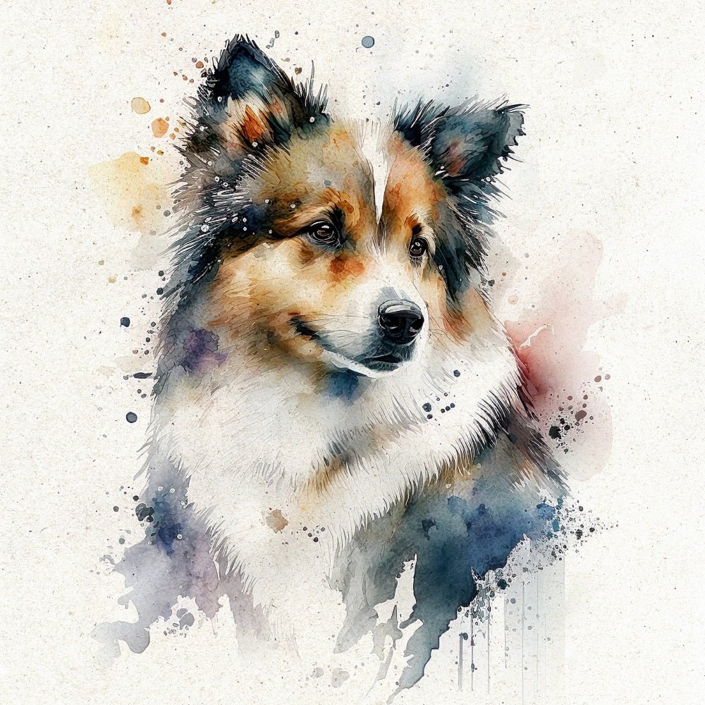 Watercolor Aussie Portrait Fabric Panel