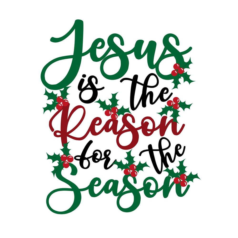 The Reason For The Season Fabric Panel - White