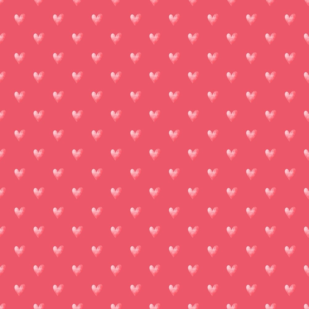 Valentine Hearts Fabric - Red