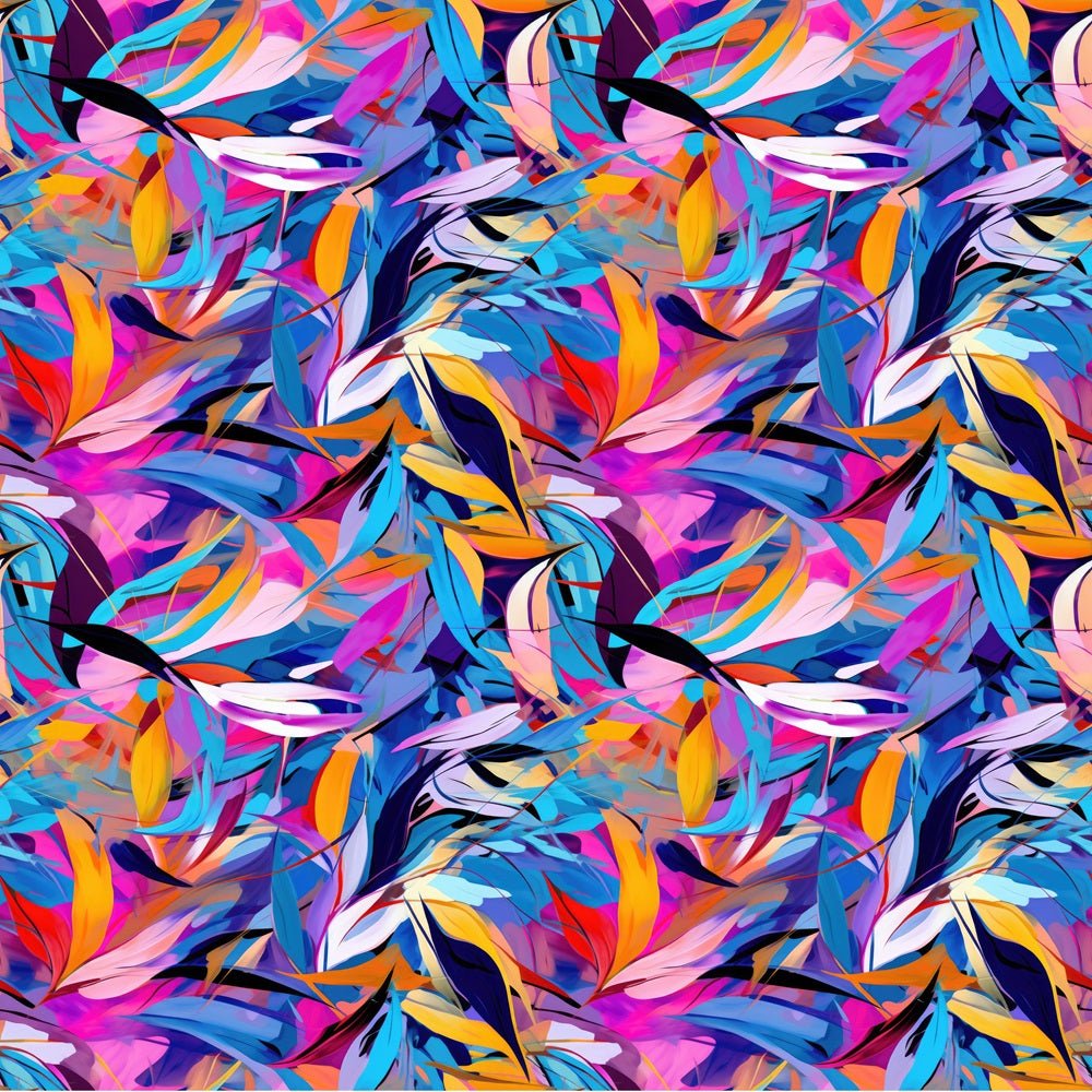 Vibrant Neon Abstract Fabric