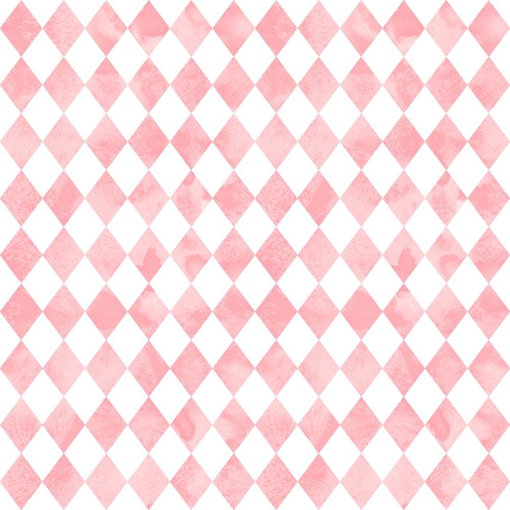 Alice in Wonderland Checkered Fabric - Pink