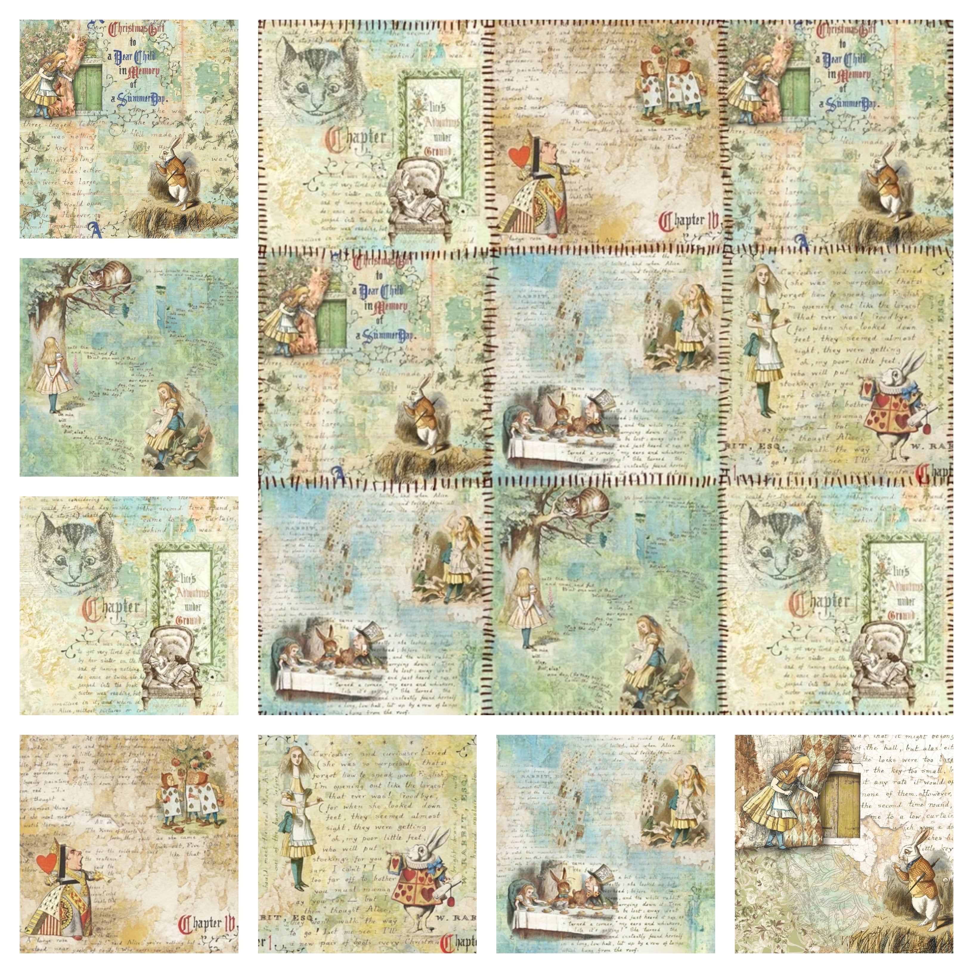 Alice in Wonderland Collection - 1/2 Yard Bundle