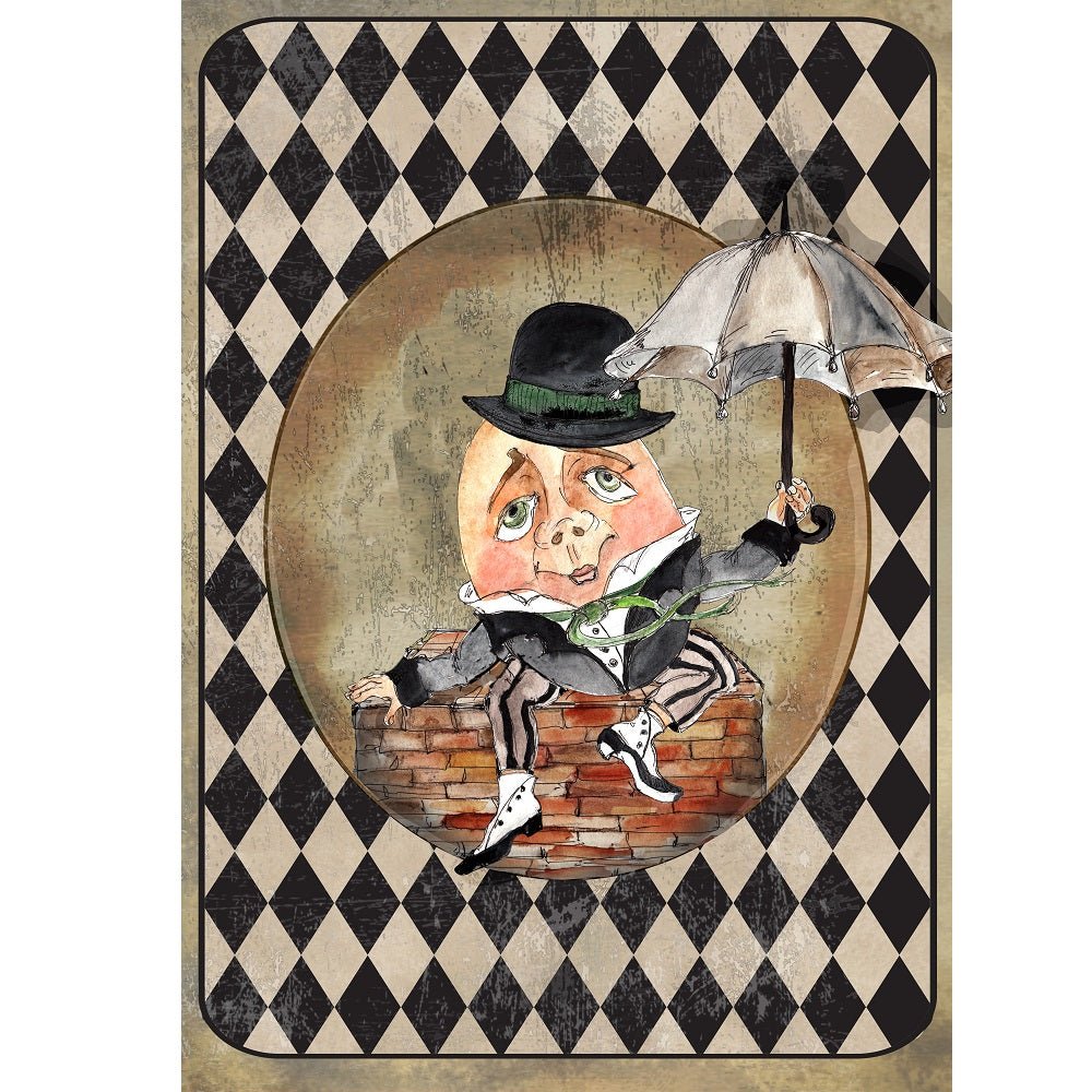 Alice in Wonderland Humpty Dumpty Fabric Panel