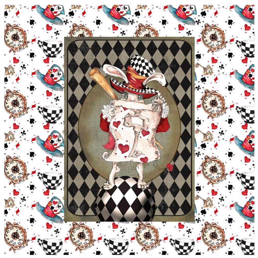 Alice in Wonderland Rabbit Pillow Fabric Panels