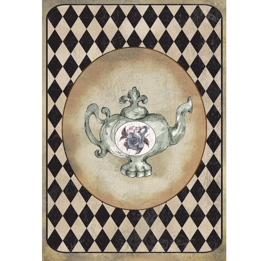 Alice in Wonderland Teapot Fabric Panel