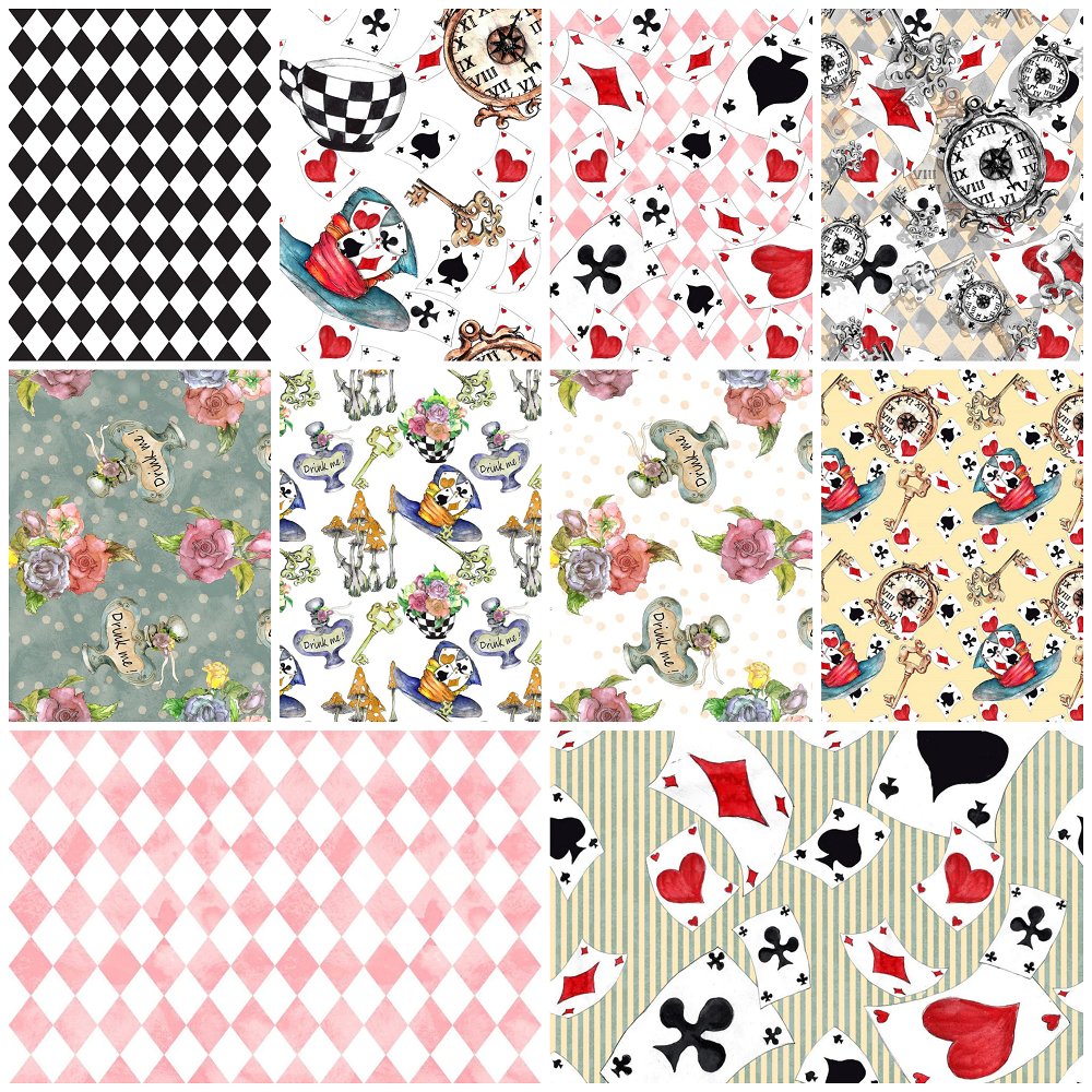 Alice in Wonderland Volume 2 Fat Quarter Bundle - 10 Pieces