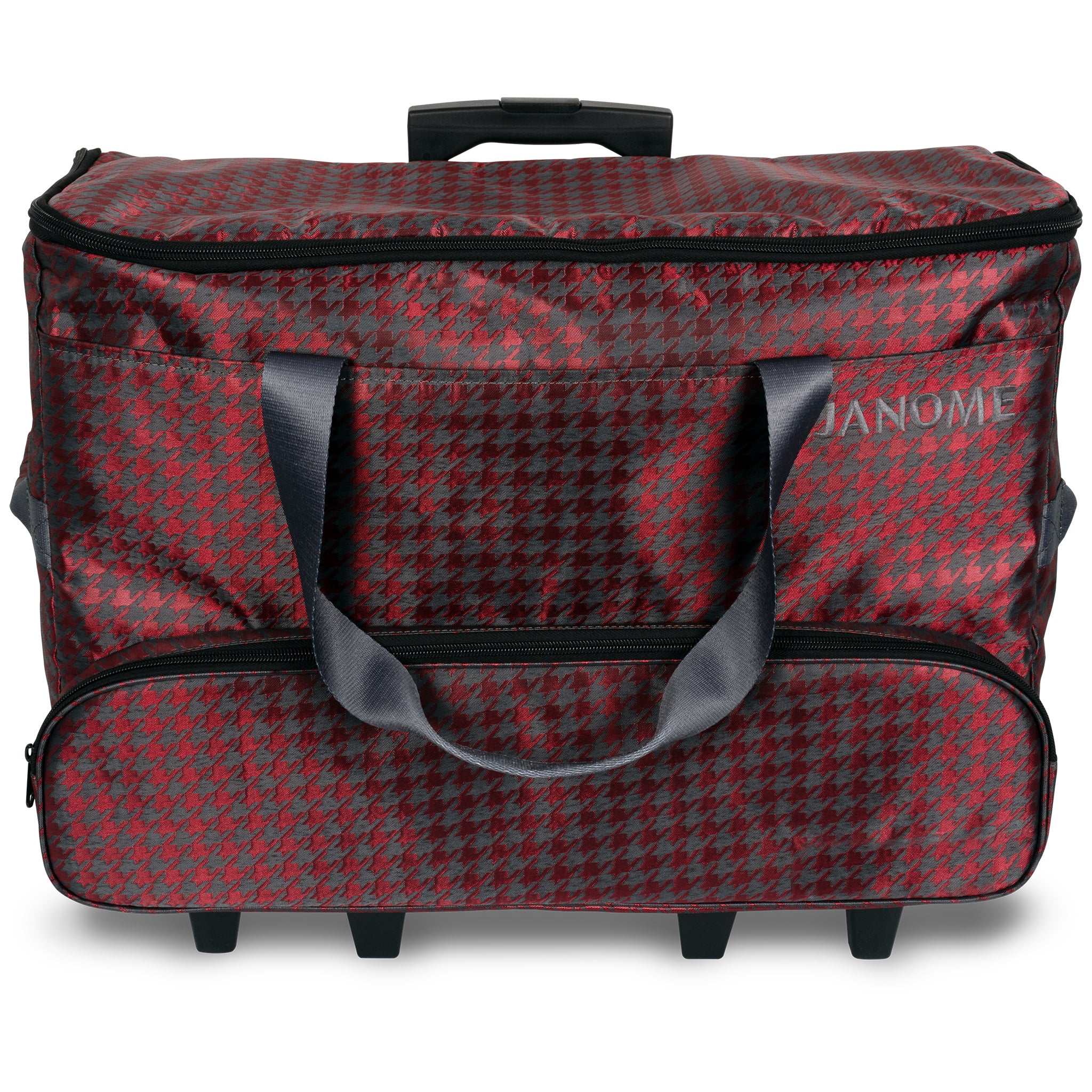 Janome Red Check Sewing Machine Trolley (22"L x 12"W x 15"H)