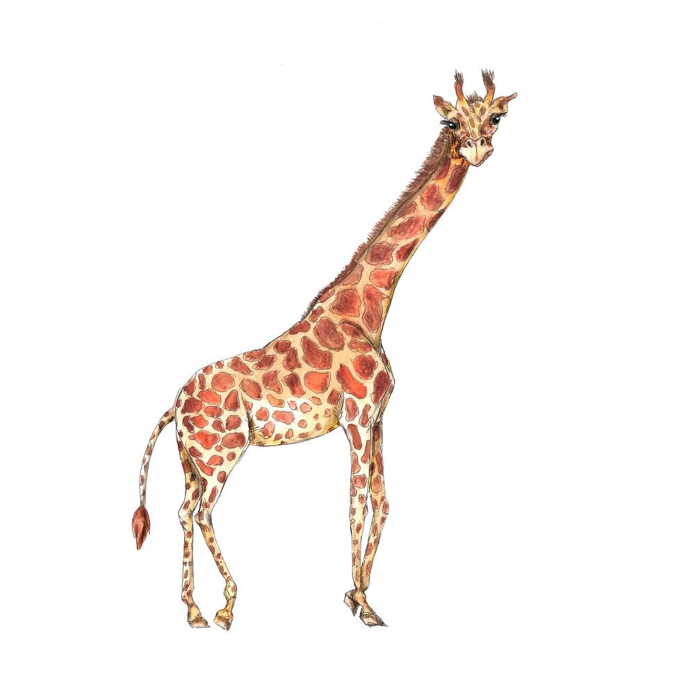 African Giraffe Fabric Panel