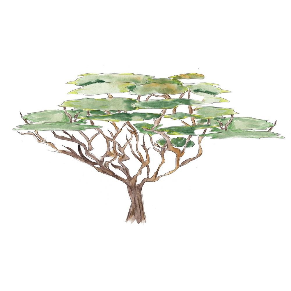 African Tree Fabric Panel