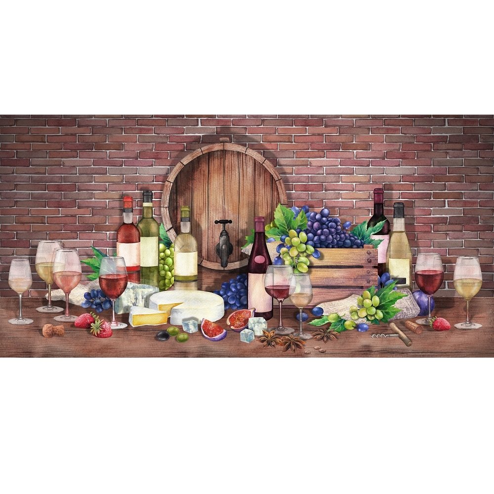 Aged Wine Party Fabric Panel