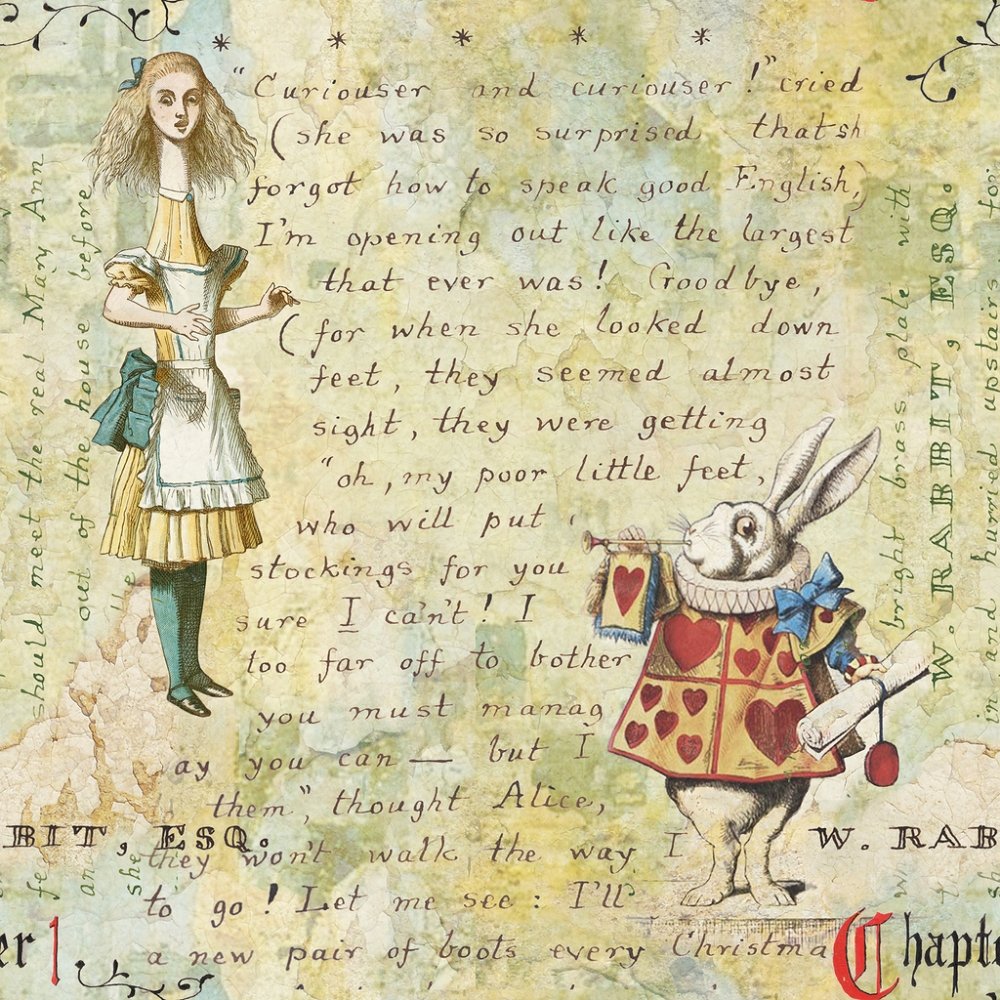 Alice & the Rabbit Fabric